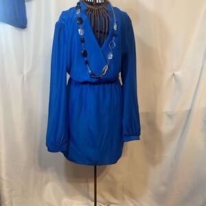 Alloy Apparel Blue Long Sleeve Dress